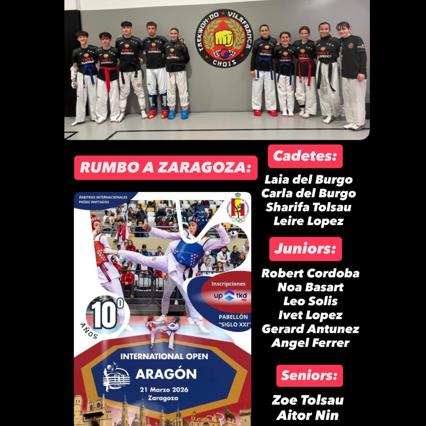 Este fin de semana el equipo de competición se desplaza a Zaragoza para disputar el Open de Aragón