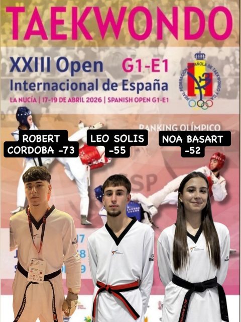 Este sábado los júniors del Choi’s compiten en el Open de España internacional.
Mucha suerte!!!