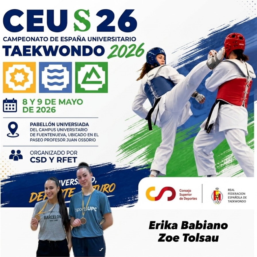 Las competidoras Erika y Zoe participarán este sábado en Granada al campeonato de España universitario, mucha suerte a las dos!!!!!