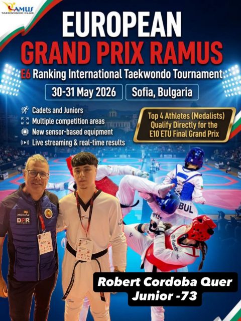 El Choi’s Vilafranca se desplaza este fin de semana a Sofía, Bulgaria para participar en el european gran prix ramus e6, con la participación de Robert Cordoba Quer