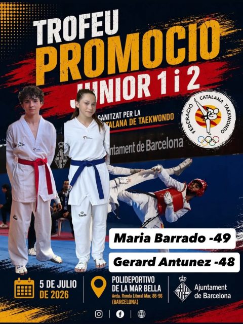 Este proximo domingo participamos con dos alumnos en el campeonato Catalunya promoción Junior