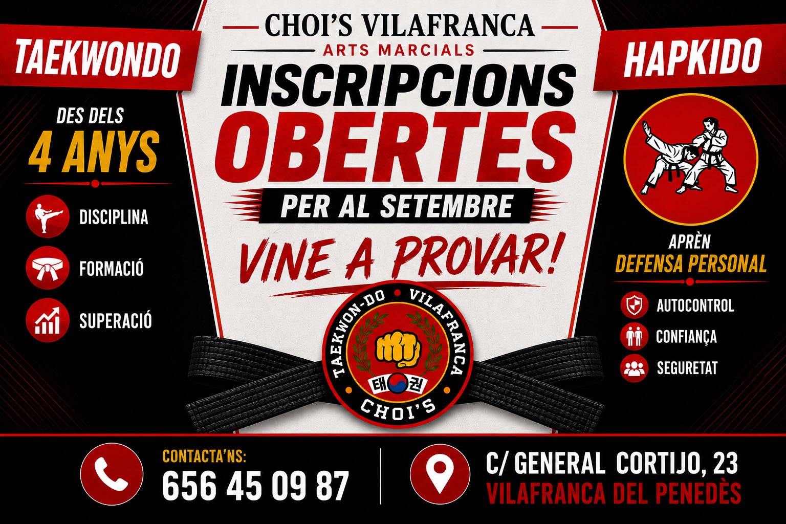 Vine a descobrir el taekwondo o el hapkido! 🥋
